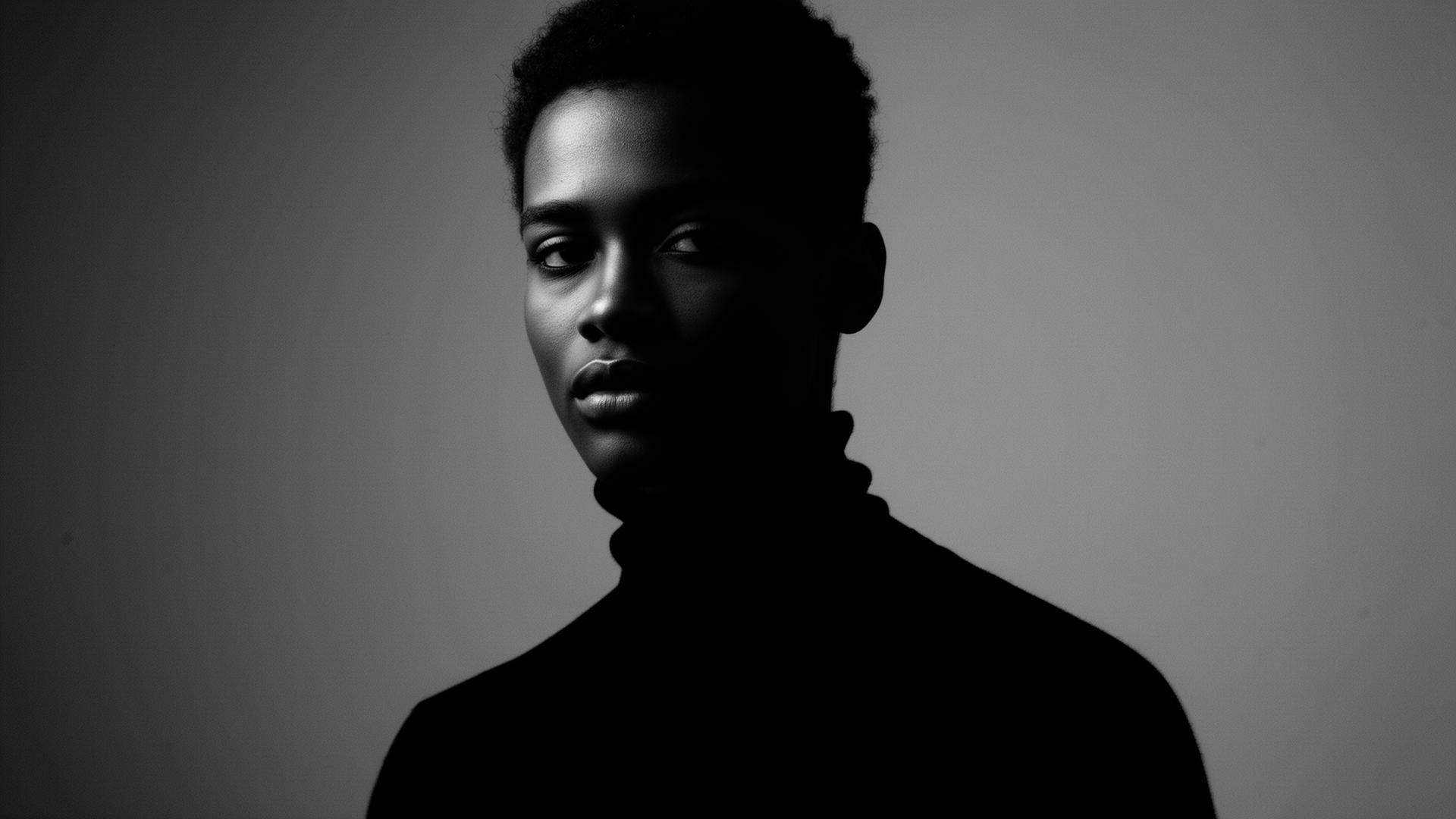 Editorial portrait silhouette